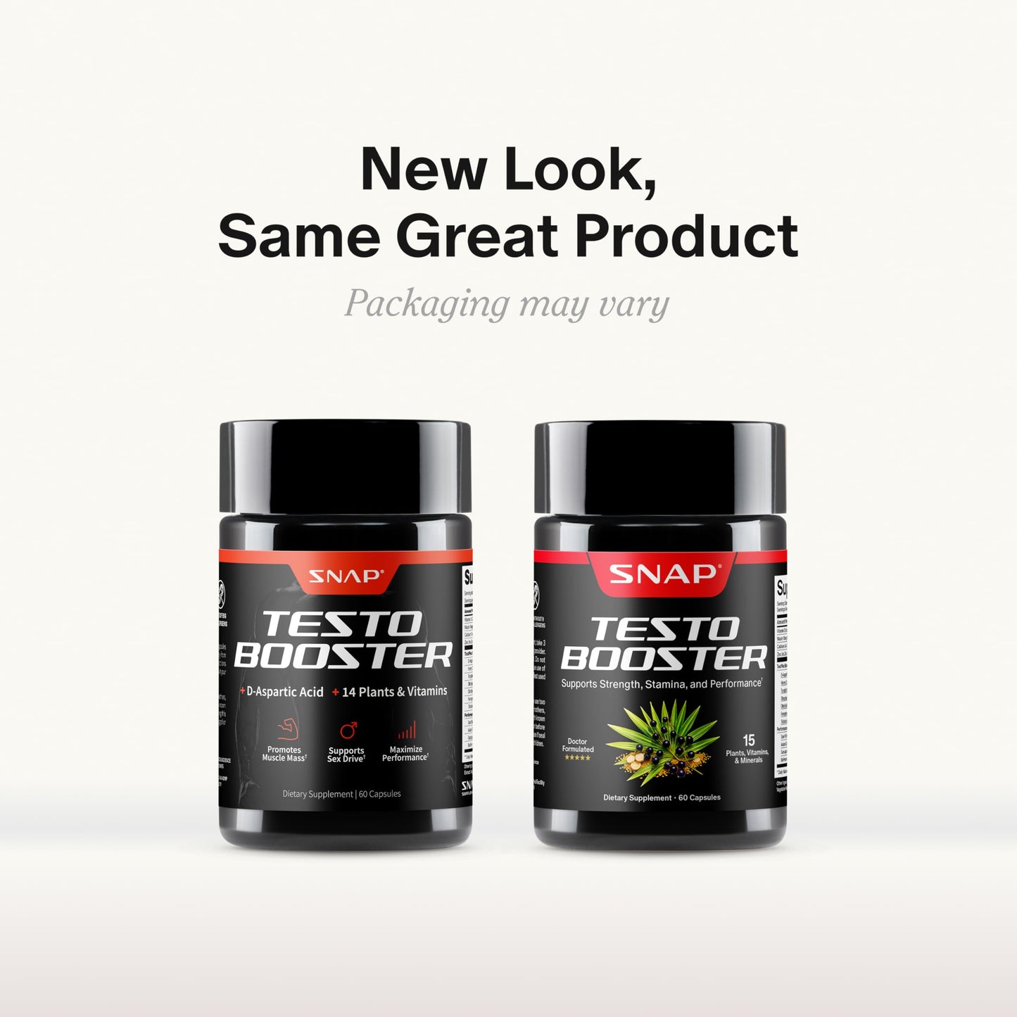 Snap Supplements Big Boy Bundle, Daily Men's Health Support, 90 Caps. Each | Includes Prostate Health with Saw Palmetto for Men, Testo Booster for Men & Nitric Oxide Booster, Vegan, Non-GMO, Gluten-Free