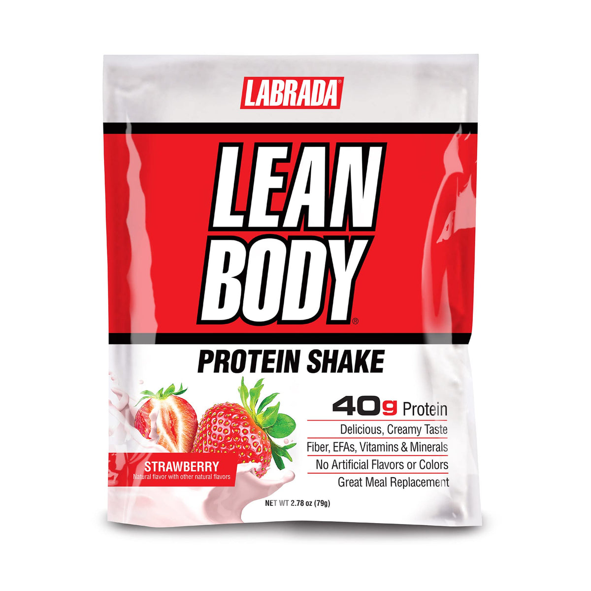 Lean Body All-In-One Strawberry Meal Replacement Shake. 40g Protein Whey Blend