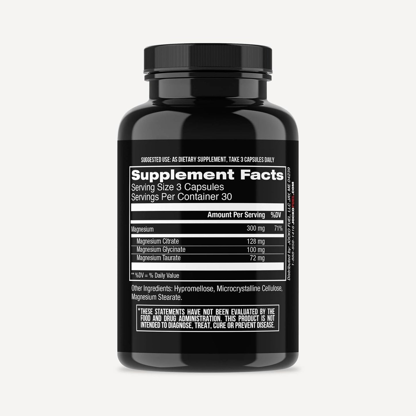 Jocko Fuel Magnesium Complex Supplement - Magnesium Glycinate, Citrate, & Taurate Capsules Dietary Supplement for Muscle Recovery & Relaxation, Heart, Nerve, Bone Support, & Sleep 30-Day Supply