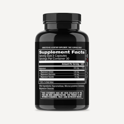 Jocko Fuel Magnesium Complex Supplement - Magnesium Glycinate, Citrate, & Taurate Capsules Dietary Supplement for Muscle Recovery & Relaxation, Heart, Nerve, Bone Support, & Sleep 30-Day Supply