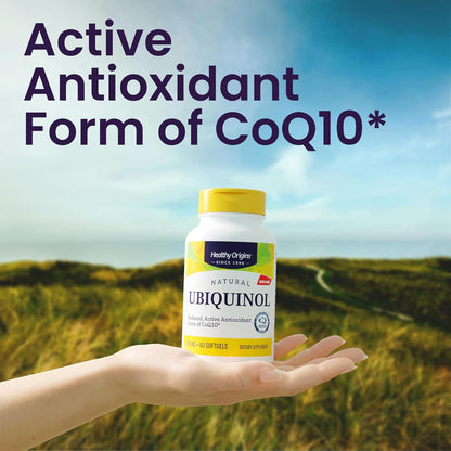 Healthy Origins Ubiquinol CoQ10 50 mg, Non-GMO, 150 Softgels