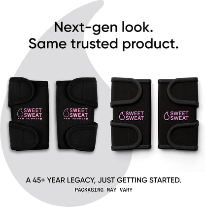 Sports Research Sweet Sweat® Arm Trimmers - Premium Sweat-Enhancing Arm Wraps for Women & Men - 3 Adjustable Sizes