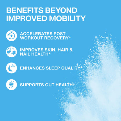 Mobility Collagen Peptides Powder - Glucosamine, Chondroitin, Hyaluronic Acid & Liposomal Vitamin C Joint Bone & Cartilage Support Grass-Fed Type I & III Keto & Paleo 28 Servings, 11.83 oz