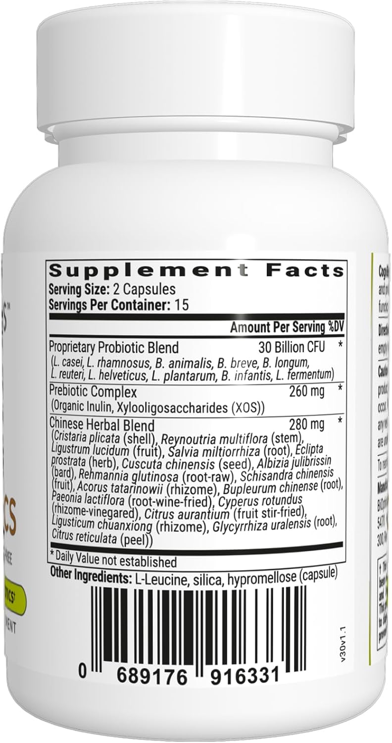 BIOptimizers Cognibiotics Probiotic Brain Supplement - Helps Support Mood, Better Focus, Memory, Mental Clarity - 30 Capsules
