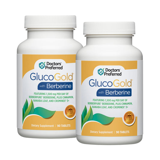 DOCTORS' PREFERRED GlucoGold with Berberine, Cinnamon & Chromium 90 Tablets