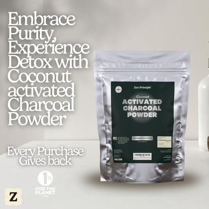 Zen Principle Coconut Activated Charcoal Powder. Whitens Teeth, Rejuvenates Skin and Hair, Supports Better Digestion. USA-Owned Producers, 2.5 lb