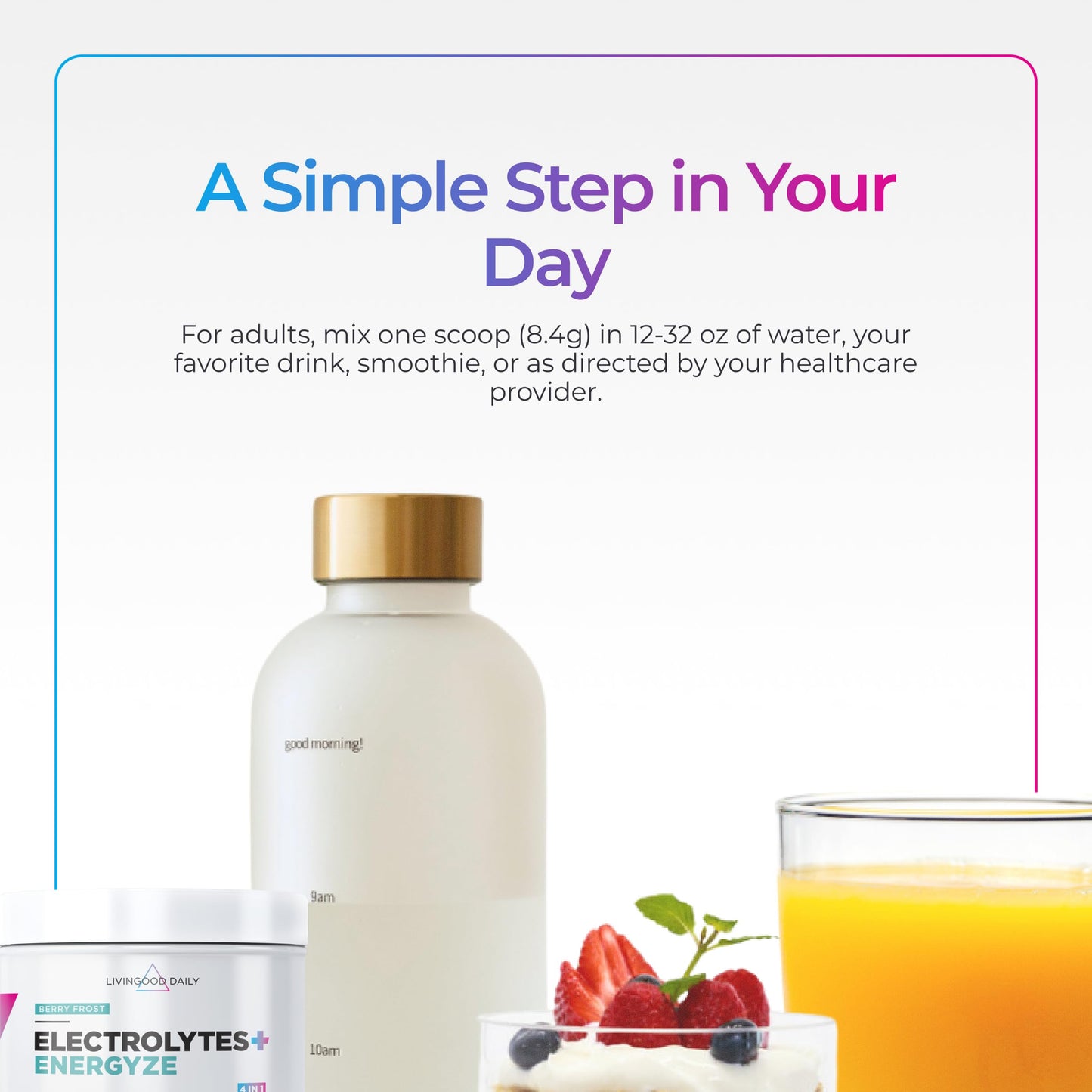 Livingood Daily Electrolytes Powder Strawberry Lemonade, 30 Servings - 4in1 Hydration Powder with Vitamin C, Taurine, D Ribose & FOS, Sugar Free Electrolyte Drink Mix, Keto, Gluten Free - Made in USA