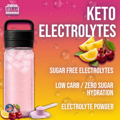 Dr. Price's Vitamins Electrolytes Powder Packets, Lemon Lime, 30 Pack | Electrolyte Mix, Hydration, No Sugar, Sodium, Potassium & 72+ Trace Minerals, Keto Friendly, Made in USA, Doctor-Formulated