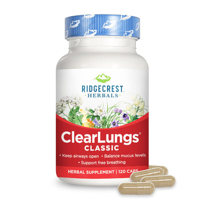Ridgecrest Herbals ClearLungs Classic, Daily Health Supplement, Natural Lung and Nasal 