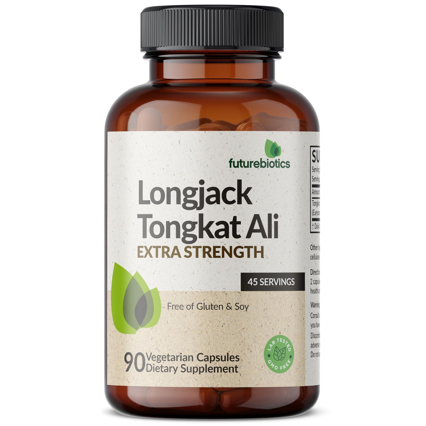 Futurebiotics Longjack Tongkat Ali Extra Strength Energy & Stamina Support - Non-GMO, 300 Vegetarian Capsules