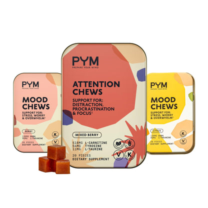 PYM Berry Mood Chews (20 Count) | Stress & Mood Support Supplement