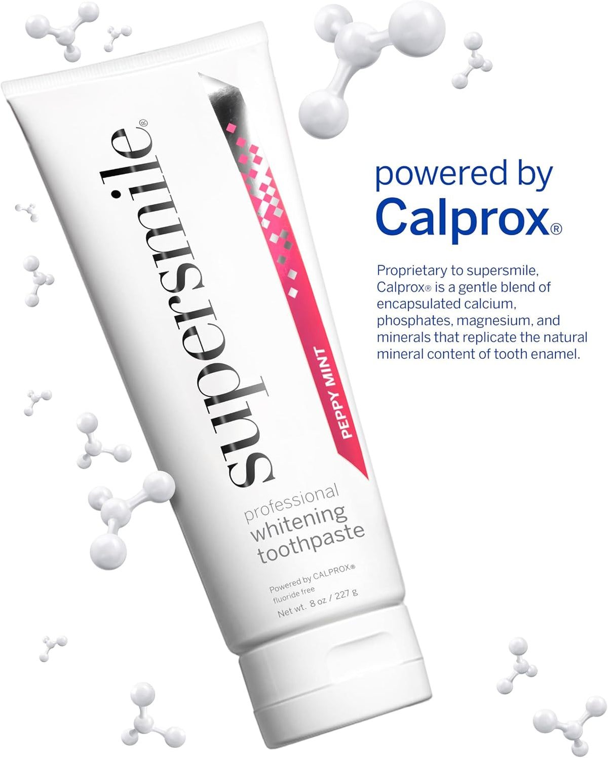 Supersmile Fluoride-Free Whitening System, 8 Oz Peppy Mint, Family Size