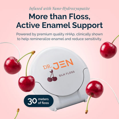 Dr. Jen 100% Italian Silk Floss, with Nano Hydroxyapatite and Xylitol