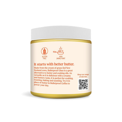 Bulletproof Grass Fed Ghee, Pasture Raised, 100% Grass Fed Clarified Butter, Keto, Paleo, Lactose Free, Casein Free, Non-GMO, 13.5 oz