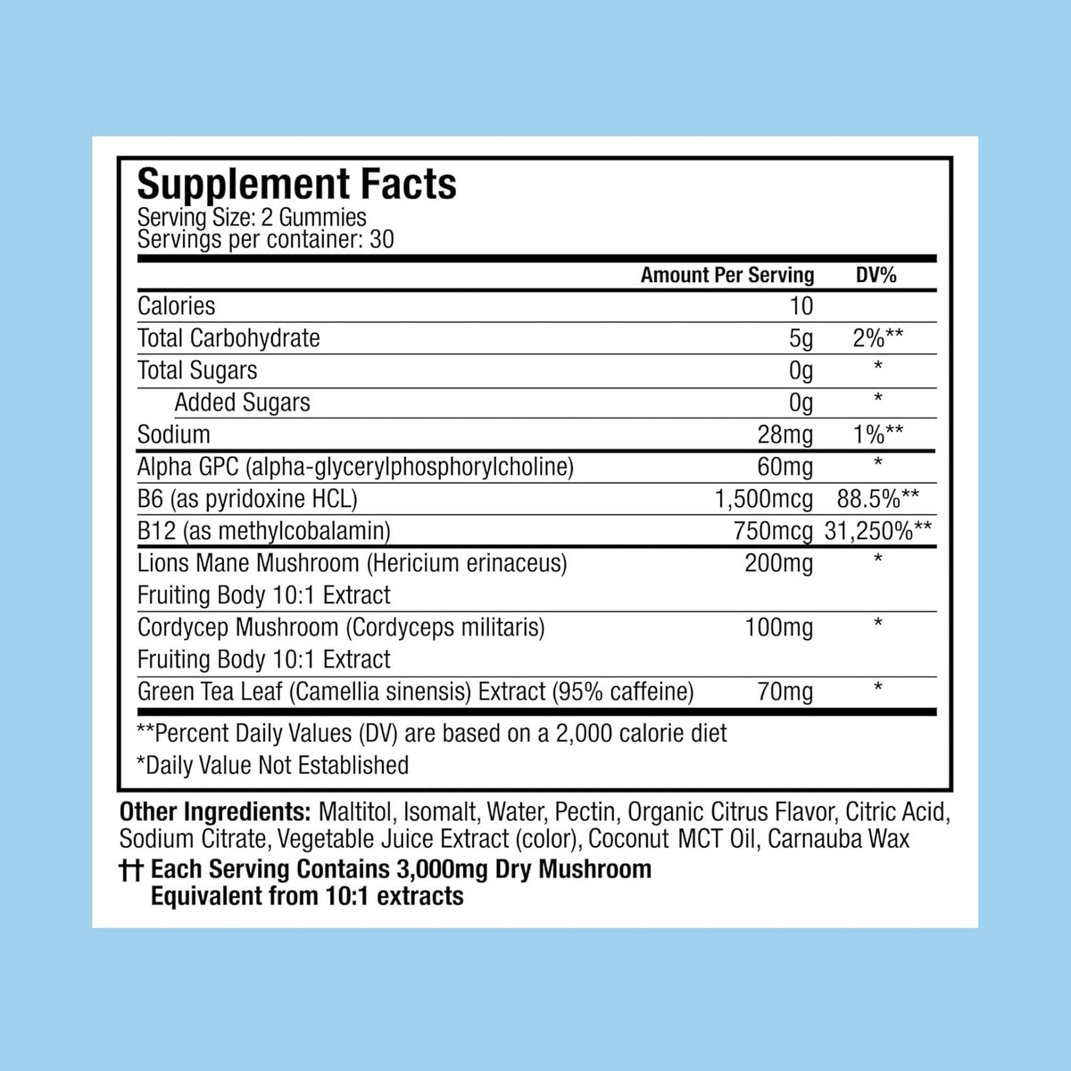 Plant People WonderFocus Mushroom Gummies with Lion’s Mane & Cordyceps 60ct