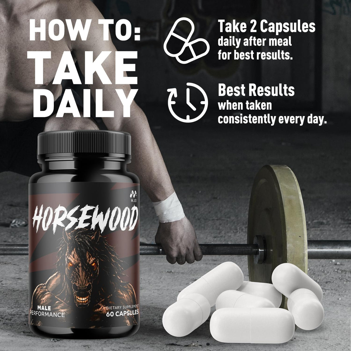 Horsewood Capsules, Official Horsewood Supplement Formula (60 Capsules)