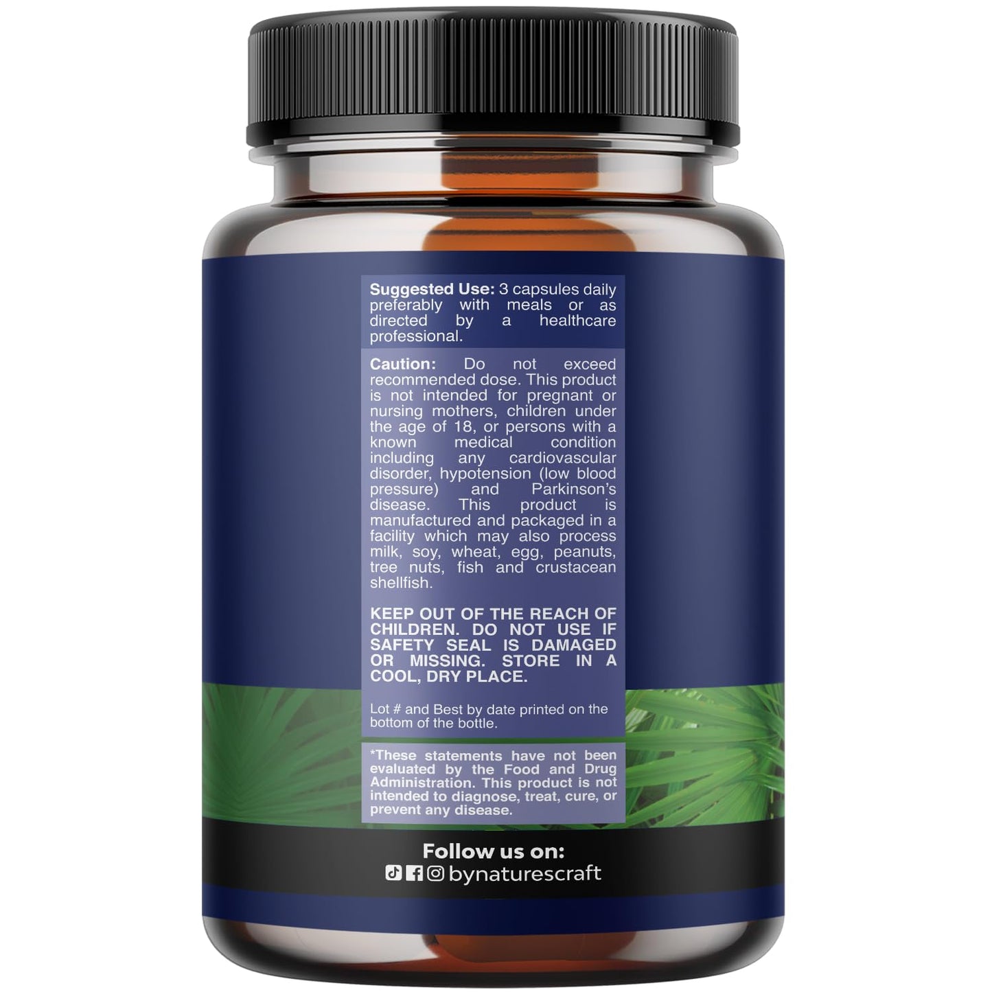Herbal Prostate Supplement for Men - Potent Pygeum and Saw Palmetto Extract for Urinary Tract Support - Prostate Health Blend with Beta Sitosterol & Green Tea - Nighttime Comfort Support - 90 Count