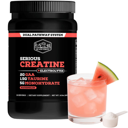 Black Forest Creatine Electrolyte Powder – 5g Creatine Monohydrate with Electrolytes for Hydration, Muscle Recovery & Strength Support – Mango Flavor Pre & Post Workout Supplement, 30 Servings