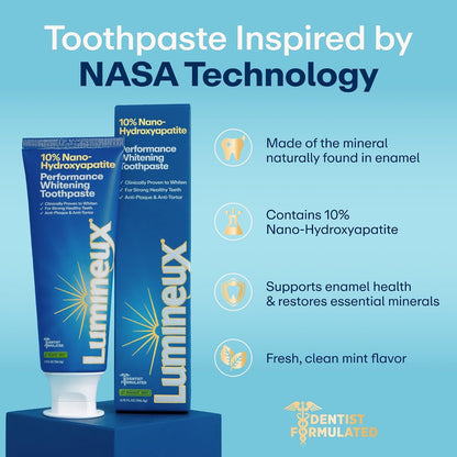 Lumineux, 10% Nano Hydroxyapatite Whitening Toothpaste, 3.75 oz, 3pk