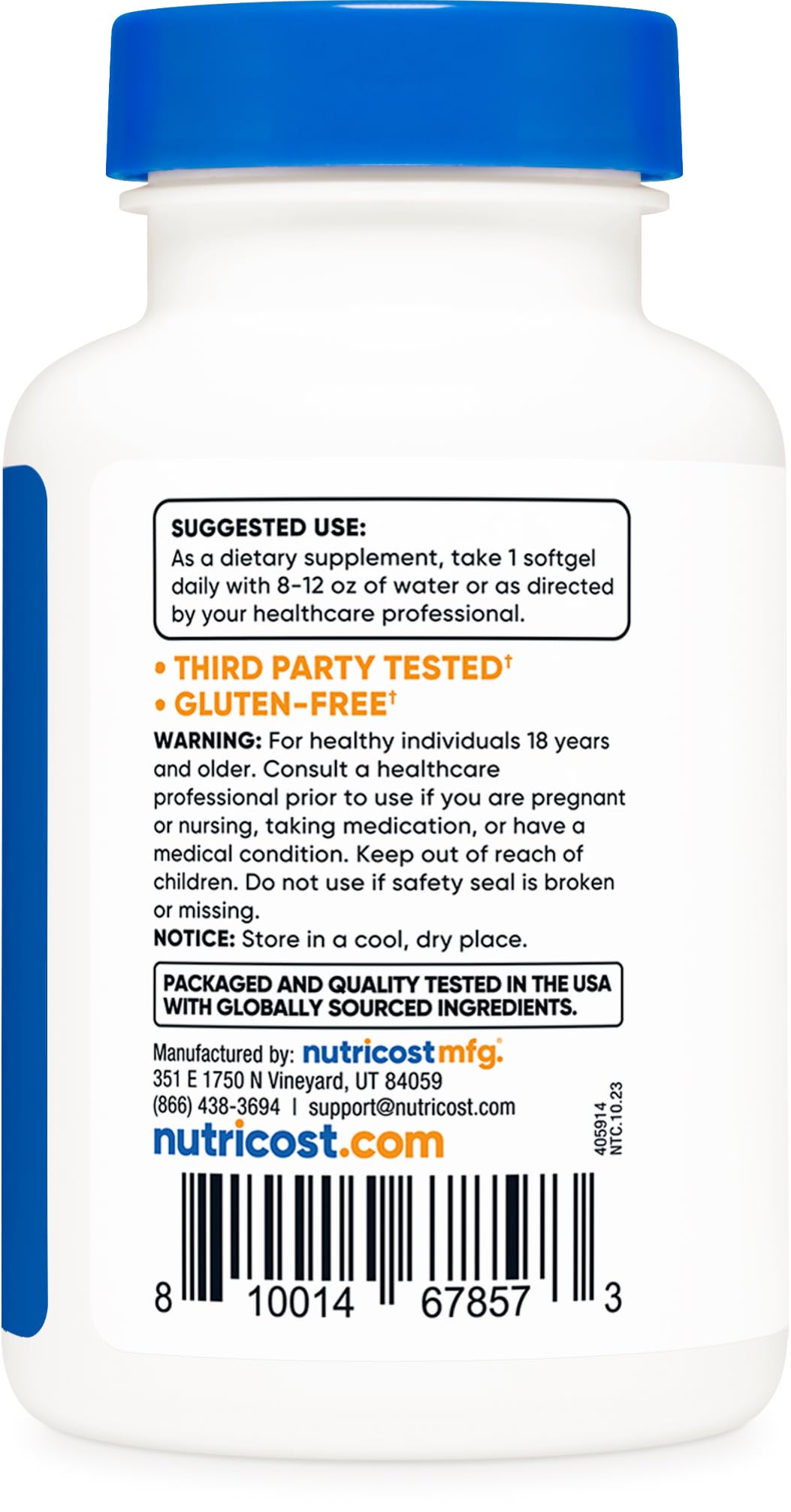 Nutricost CoQ10 Softgels (120 Servings / 100 Mg CoQ10 Per Serving) | Better Absorption