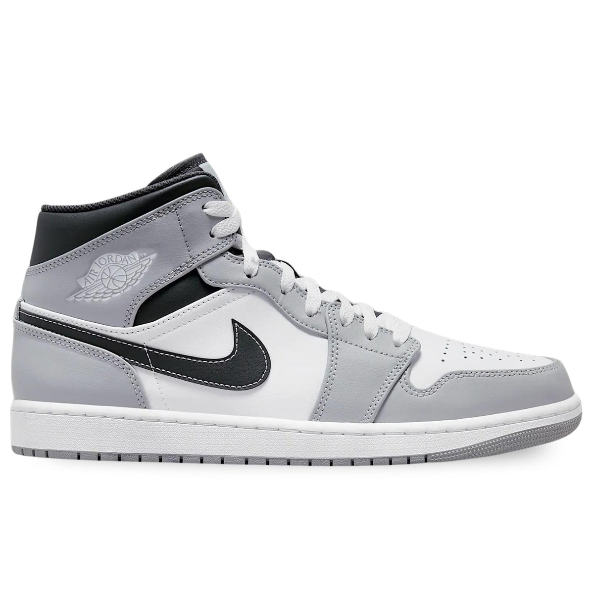 Nike Jordan Mens Air 1 Mid 554724 078 Light Smoke Grey 2.0 - Size 11