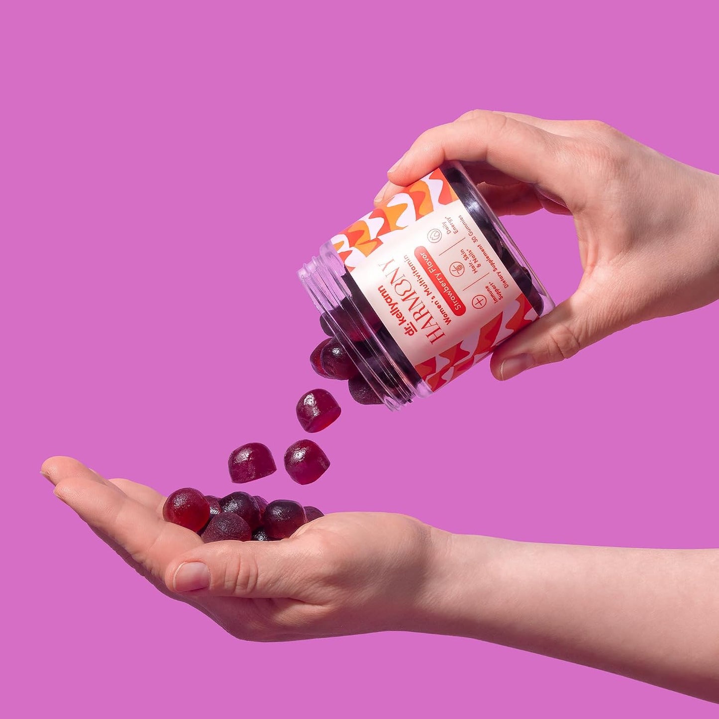 Dr. Kellyann Everyday Multivitamin Gummies – Complete Daily Multivitamin with Essential Nutrients for Energy, Immune Support & Wellness – Gluten-Free, Non-GMO, Delicious Strawberry Flavor, 30 Gummies