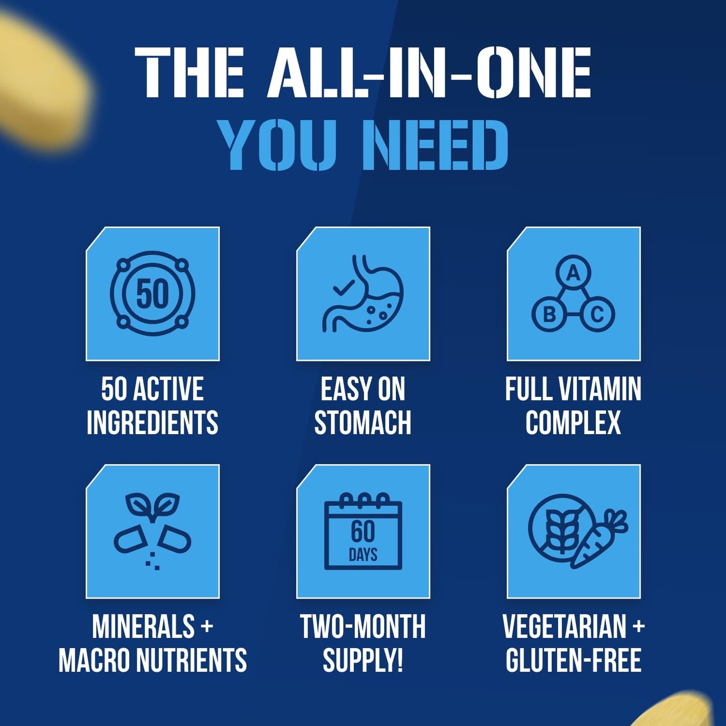 EVL Advanced Daily Multivitamin - Men's Multivitamin with Essential Minerals Phytonutrient Complex and VitaMode Active Mens Vitamins for Energy with Lycopene for Muscle Bone and Immune Support