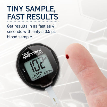 TRUE METRIX GO Meter Value Kit, Blood Glucose Monitor and Testing Supplies | Includes Blood Glucose Meter, Case, 50 Test Strips, Lancing Device - Fast, Easy Testing Supplies for Home Use and Travel