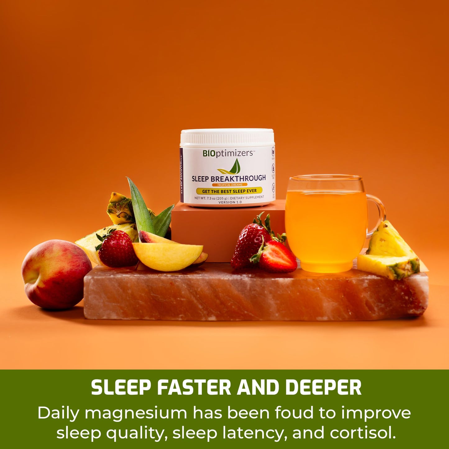 BIOptimizers Sleep Breakthrough 2.0 – Natural Support Supplement | Calming Relief Aid Adults | Non Habit Forming | 202.5 g Powder Blue Berry Dreams
