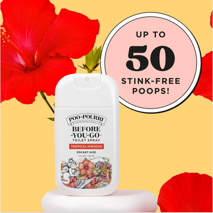 Poo-Pourri Before-You-Go Toilet Spray, Tropical Hibiscus, 2 Fl Oz - Hibiscus, Apricot and Citrus