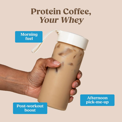 Bulletproof Iced Protein Coffee, Mocha, 12g Whey Protein + MCT Oil, 170mg Caffeine, Instant Coffee from Real Beans & Cocoa, Tested for Toxins, No Artificial Flavors & Sweeteners, 14 Servings