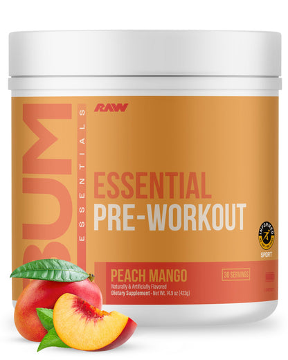 RAW Nutrition - Essential Pre - Chris Bumstead Pre Workout Formula, Sports Nutrition Pre-Workout Powders | Men & Womens Drink, Energy Powder for Working Out (Blue Raspberry)