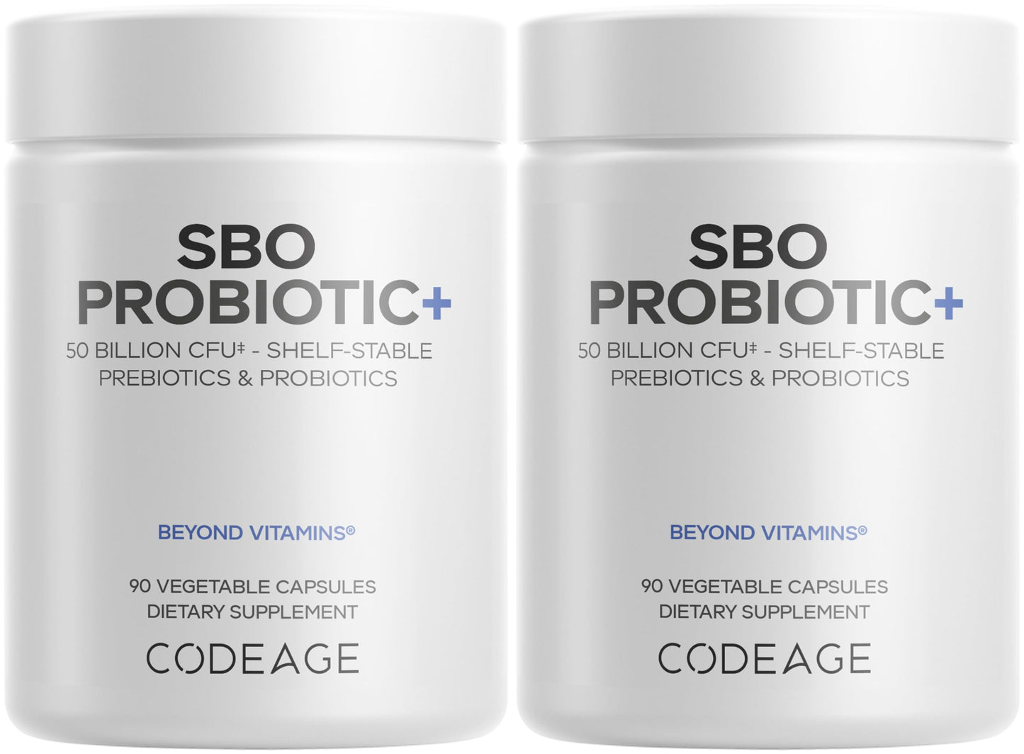 Codeage SBO Probiotics, 50 Billion CFUs Per Serving, Multi Strain Soil Based Organisms Blend and Organic Fermented Botanical Blend, Shelf-Stable, 90 Capsules