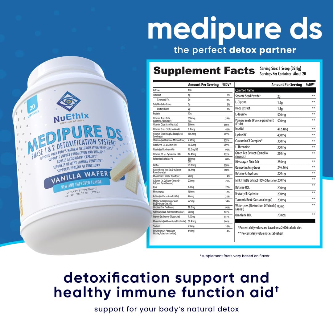 NuEthix Formulations Medipure DS with Pea Protein Phase 1 & 2 Detoxification System