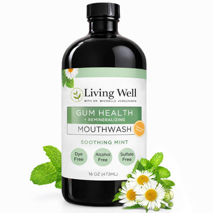 Living Well Dr. Michelle Remineralizing Mouthwash, Cool Mint