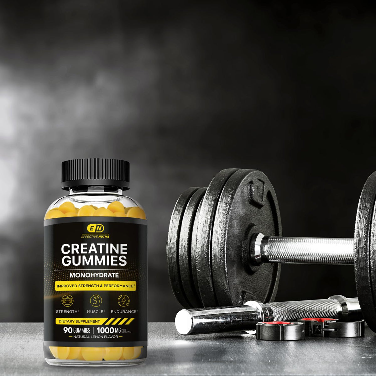 EFFECTIVE NUTRA Creatine Gummies for Men & Women - Creatine Monohydrate