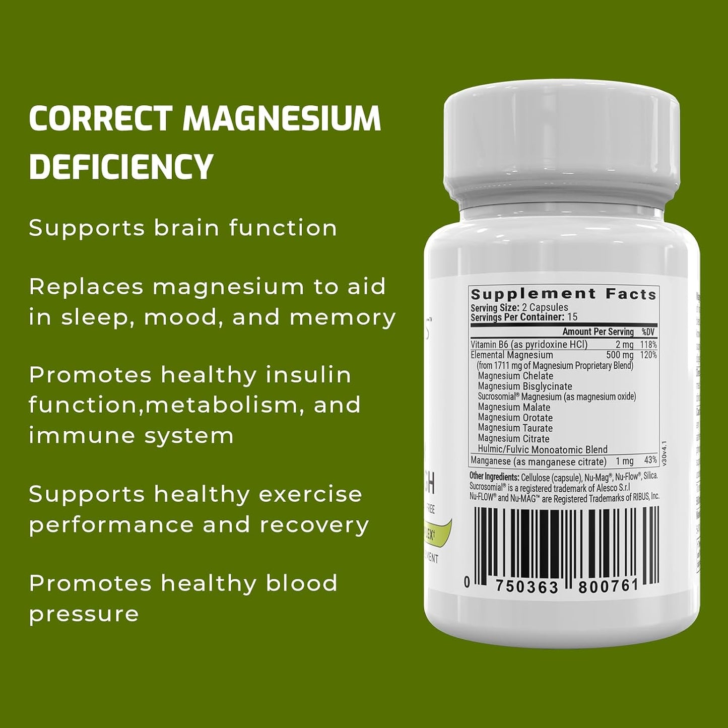BiOptimizers Magnesium Breakthrough 4.0, (30 Capsules) & Stress Guardian, (90 Capsules) - Natural Sleep, Brain, and Stress Support Supplement Bundle