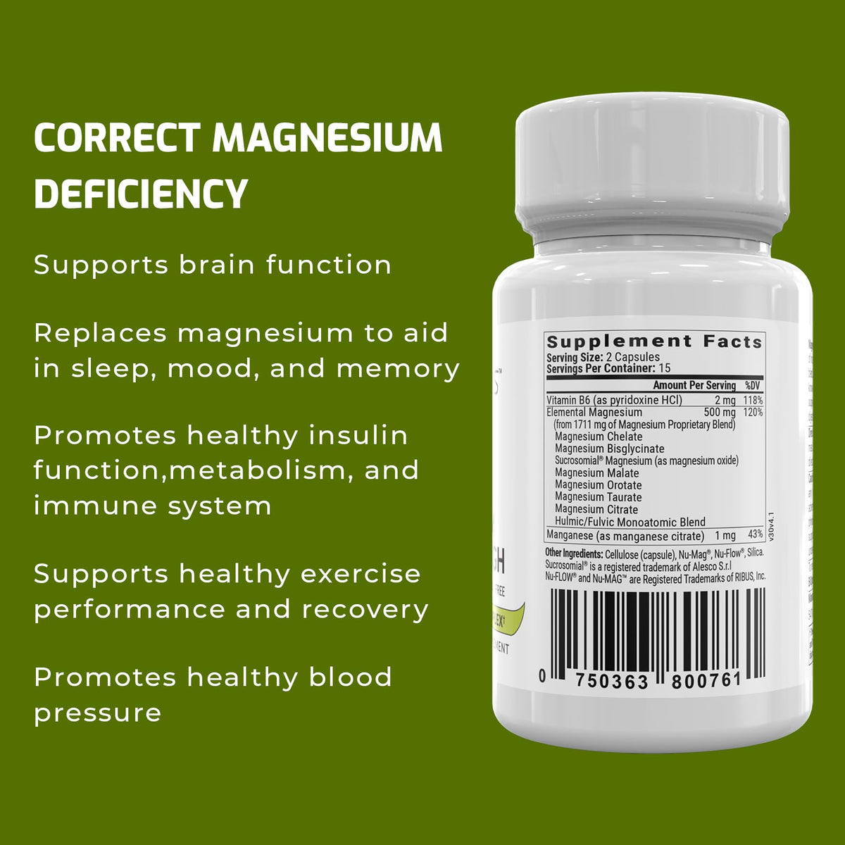 Magnesium Breakthrough Supplement 4.0 - Has 7 Forms of Magnesium: Glycinate