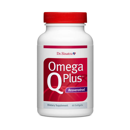 Dr. Sinatra Omega Q Plus Resveratrol - Omega-3 Supplement with CoQ10 and Resveratrol - Promotes Comprehensive Heart and Whole Body Health to Help You Age Well (60 softgels)