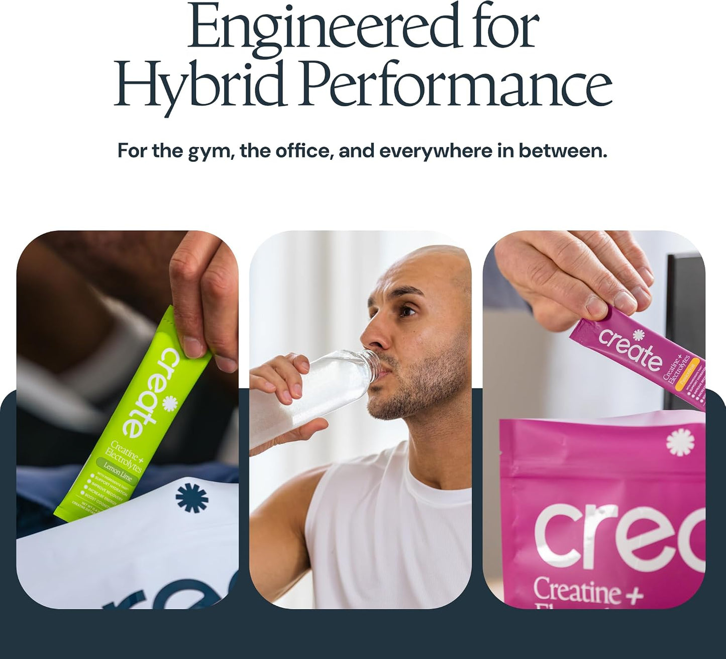 Create Creatine + Electrolytes – Energy & Strength – Variety Pack | NSF Certified for Sport – Daily Hydration Mix, 30 Sugar-Free Stick Packs with 1000mg Taurine, Supports Recovery & Endurance