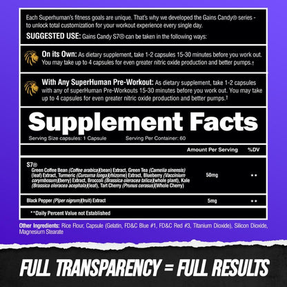 ALPHA LION Gains Candy, Supplement Pills that Support Weight Loss, Appetite Suppressant, Keto-Diet Friendly, Decrease Body Fat, Upgrade Energy & Workout Performance, 60 Capsules (MitoBurn®)