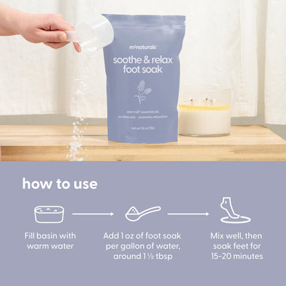 Soothing Tea Tree Oil Foot Soak with Stem Cell and Epsom Salt, 16 oz by M3