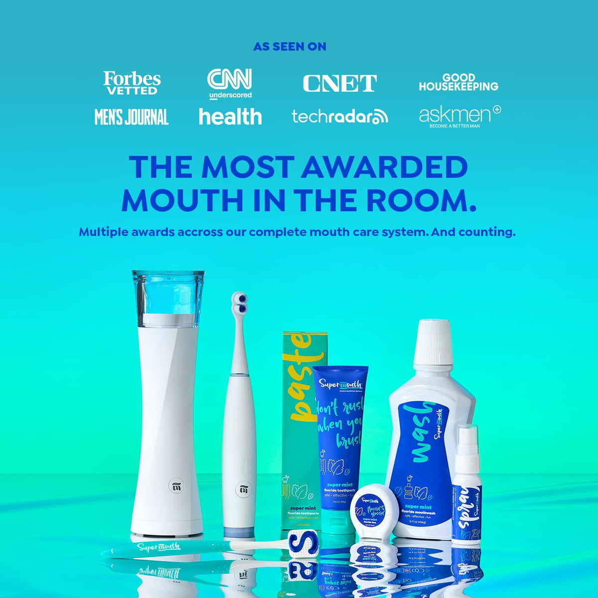 SuperMouth Nano Hydroxyapatite Mouthwash, Fluoride Free, Mint