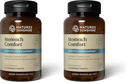 Nature's Sunshine Stomach Comfort, 60 Chewable Tablets | Helps Neutralize Acid and Soothe the Stomach by Supporting Digestion