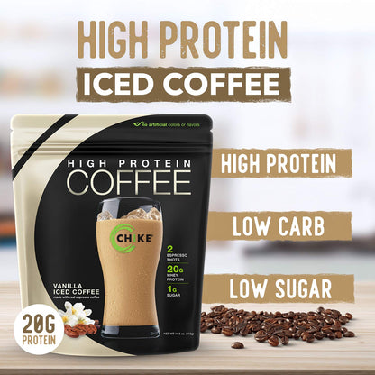 Chike Vanilla High Protein Iced Coffee, 20 G Protein, 2 Shots Espresso, 1 G Sugar
