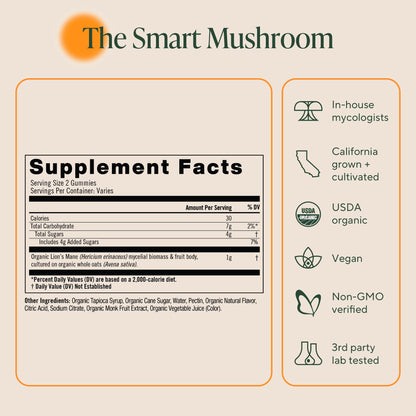 OM MUSHROOM SUPERFOOD Master Blend Mushroom Gummies – Organic 10-Mushroom Complex with Ashwagandha – Supports Immunity, Gut Health & Stress Relief – Mixed Berry Flavor – 28 Servings, 56 Count.