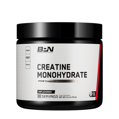 BARE PERFORMANCE NUTRITION, BPN Pure Creatine Monohydrate Powder by Creapure, 5g of Creatine per Serving, Supports Muscle Growth, Unflavored Creatine Powder, 60 Servings | 5g of Creatine per Serving, Supports Muscle Growth for Increased Strength, Power an