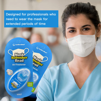 CoolBurstBead Face Mask Refresher, Long-Lasting & Strong Refreshing Fragrance, 4-Pack