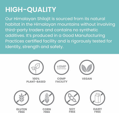 Himalaya Shilajit - Herbal Energy Supplements with Fulvic Acid and Trace Minerals, from Shilajit Resin, Vegan, Non-GMO, Gluten Free, 250 mg, 60 Capsules