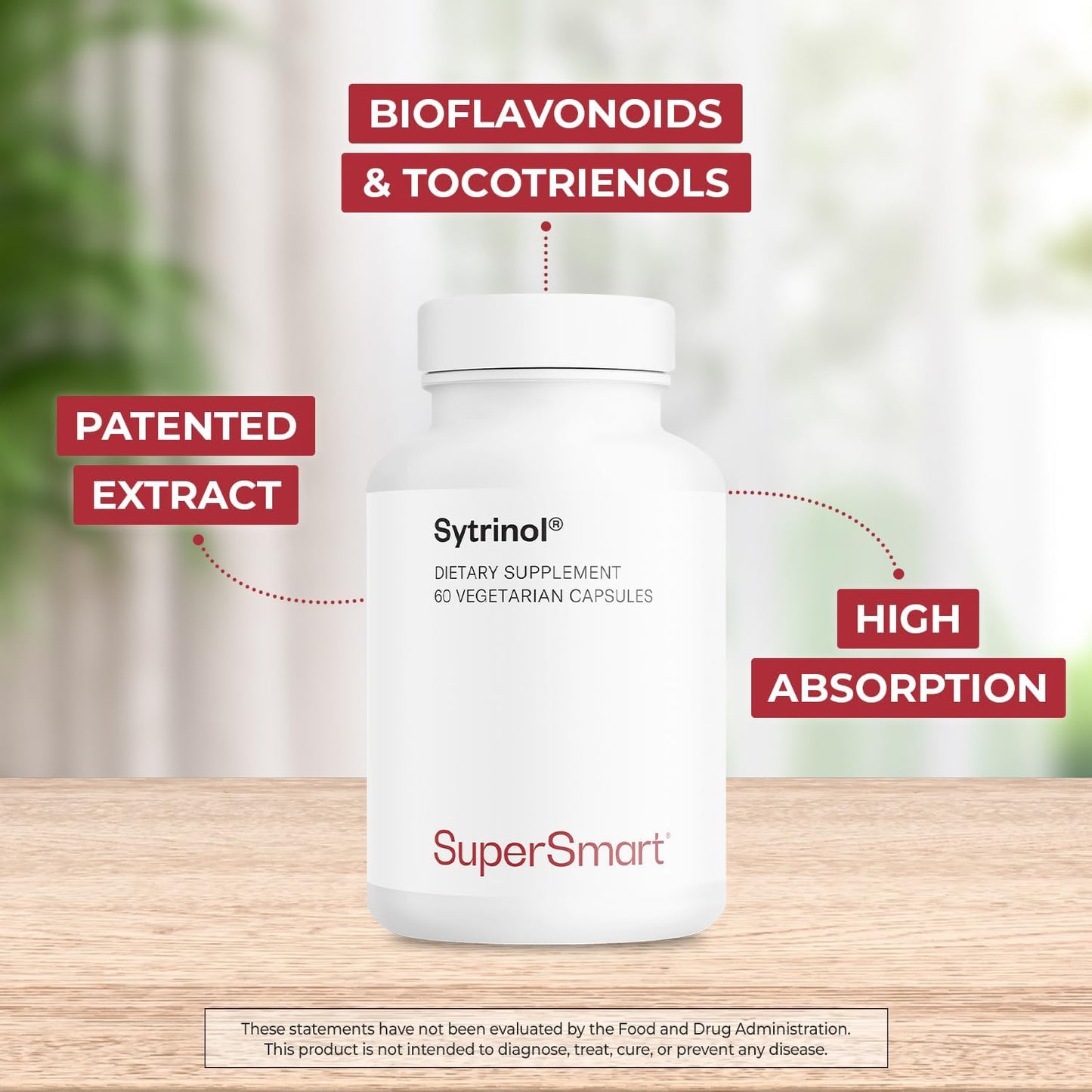 Supersmart - Sytrinol Supplement 300mg per Day (High Absorption) - Citrus Bioflavonoids & Tocotrienols Complex - Palm Fruit Extract | Gluten Free - 60 Softgels
